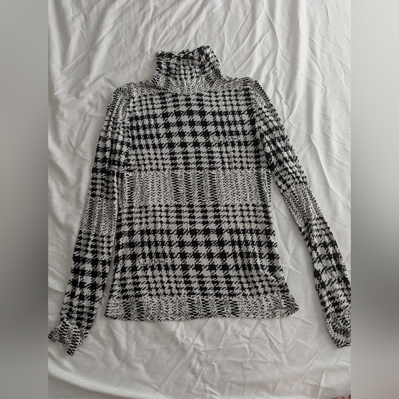 H&MxRichard Allen Houndstooth High Mock Neck - Picture 3 of 3